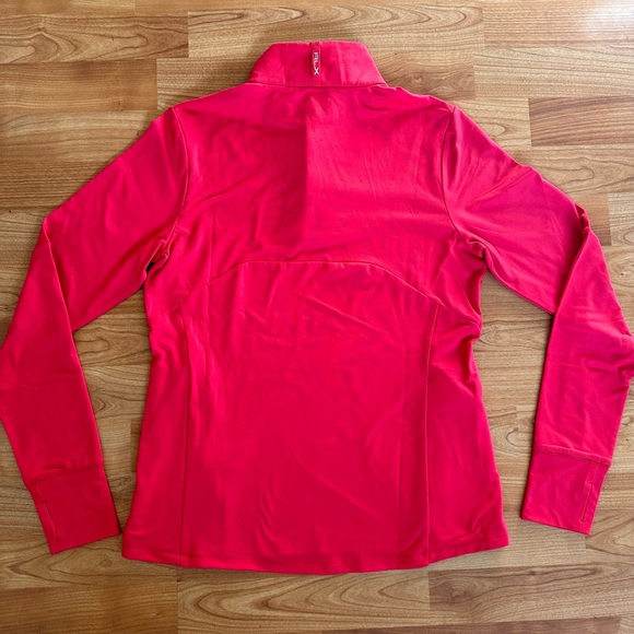 RLX Golf Ralph Lauren Women Red Stretch Jersey Quarter-Zip Pullover Size S NEW - Picture 12 of 14